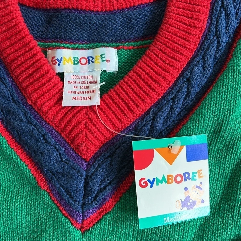 Gymboree vintage 90s vneck sweater nwt - Picture 2 of 5